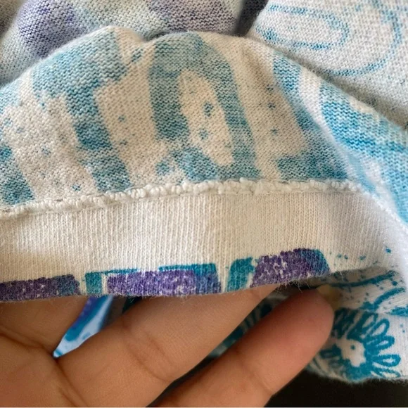 vtg Charlotte Hornets AOP Single Stitch Tee